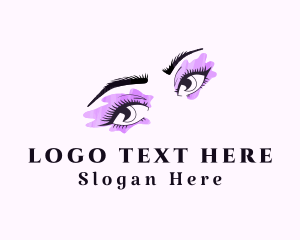 Eyelashes - Pretty Woman Makeup logo design