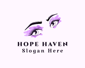 Eyelash Extension - Pretty Woman Makeup logo design