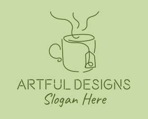 Green Tea Cup  logo design