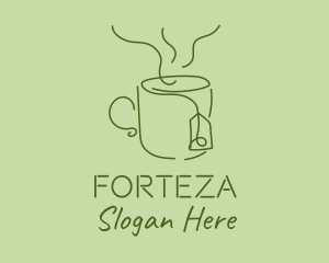 Green Tea Cup  logo design