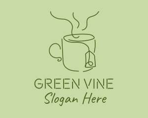 Green Tea Cup  logo design