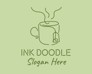 Green Tea Cup  logo design