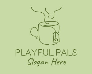 Green Tea Cup  logo design