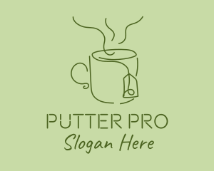 Green Tea Cup  logo design