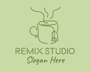 Green Tea Cup  logo design