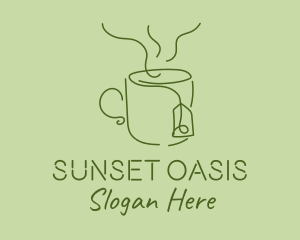 Green Tea Cup  logo design