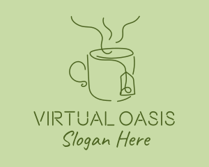 Green Tea Cup  logo design