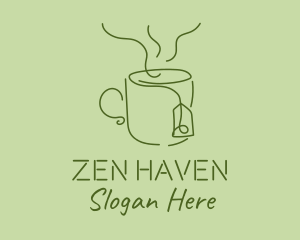 Green Tea Cup  logo design