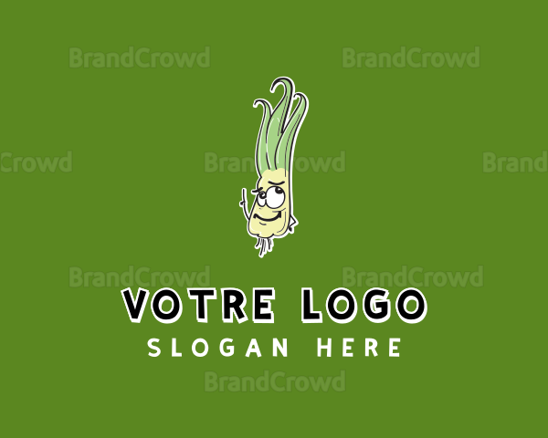 Cartoon Turnip Vegetarian Logo