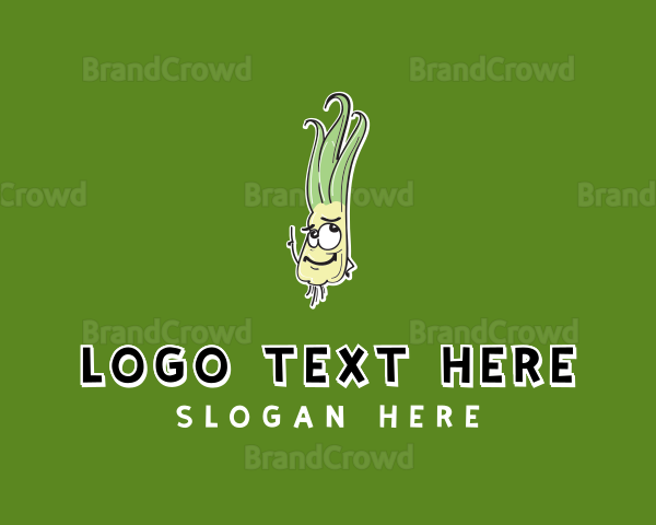 Cartoon Turnip Vegetarian Logo