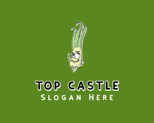 Cartoon Turnip Vegetarian Logo