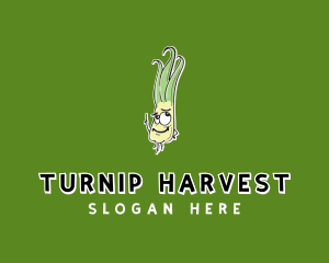 Turnip - Cartoon Turnip Vegetarian logo design