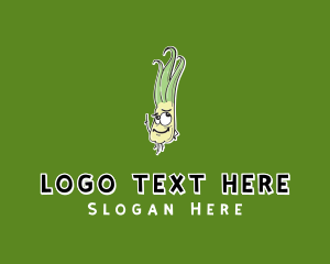 Cartoon Turnip Vegetarian Logo