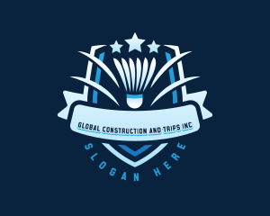 Tournament - Badminton Sports Shield logo design