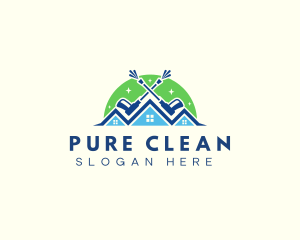 Pressure Washer Cleaning logo design