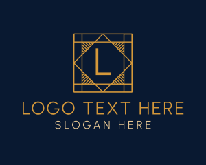 Wooden - Tile Pavement Interior Design logo design