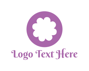 Florist - Purple Flower Blossom logo design