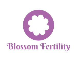 Purple Flower Blossom logo design