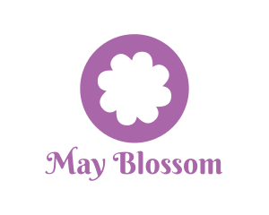 Purple Flower Blossom logo design