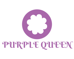 Purple Flower Blossom logo design