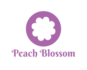 Purple Flower Blossom logo design