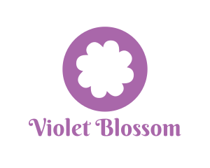 Purple Flower Blossom logo design