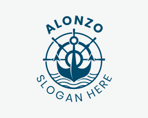 Marine Anchor Helm  logo design