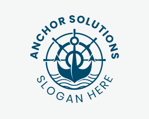 Marine Anchor Helm  logo design