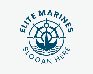 Marine Anchor Helm  logo design