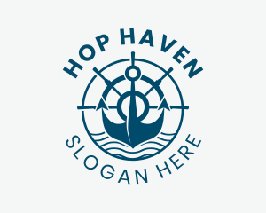 Marine Anchor Helm  logo design