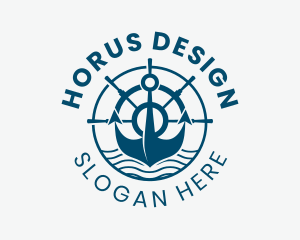 Marine Anchor Helm  logo design