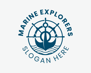 Marine Anchor Helm  logo design