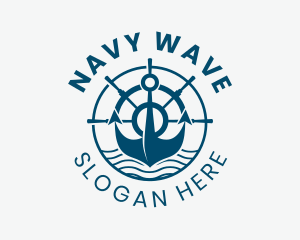 Navy - Marine Anchor Helm logo design