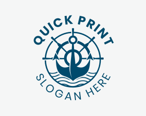 Marine Anchor Helm  logo design