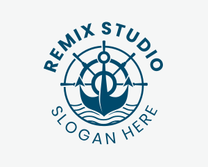 Marine Anchor Helm  logo design