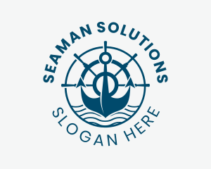 Seaman - Marine Anchor Helm logo design