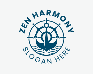 Marine Anchor Helm  logo design