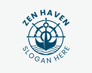 Marine Anchor Helm  logo design