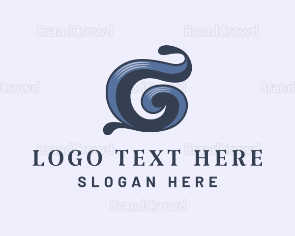 Retro Swirl Business Logo