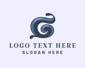 Letter G - Retro Swirl Business logo design