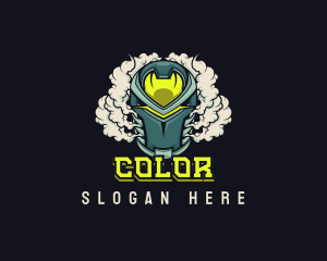 Cigar - Cyborg Robot Steam logo design