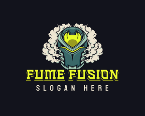 Fume - Cyborg Robot Steam logo design