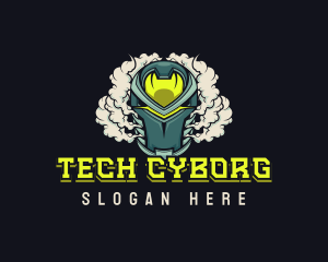 Cyborg - Cyborg Robot Steam logo design