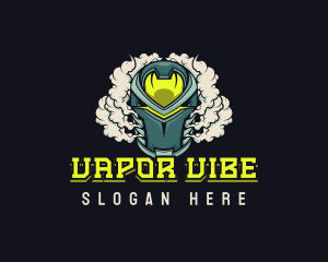 Cyborg Robot Steam logo design