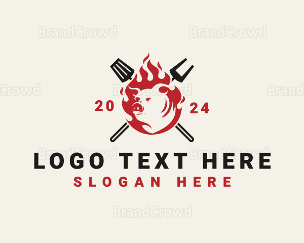 Roasted Pork Restaurant Logo