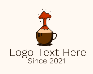 Coffee Shop - Volcano Coffee Cup logo design