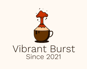 Burst - Volcano Coffee Cup logo design