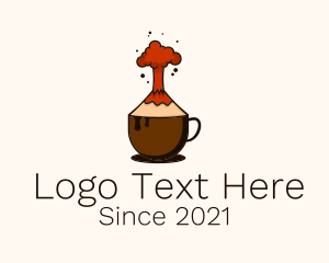 Explosion - Volcano Coffee Cup logo design