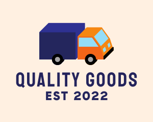Goods - Isometric Cargo Truck logo design