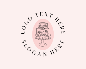 Floral Cake Bakeshop logo design